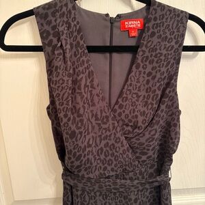 😀Classy Gray Leopard Print Dress🌹